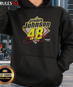 Awesome Hendrick Motorsports Jimmie Johnson 48 hoodie featuring official team colors and logo, perfect for racing fans.