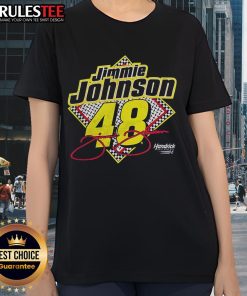 Awesome Hendrick Motorsports Jimmie Johnson 48 ladies tee featuring bold graphics and comfortable fit for fans.