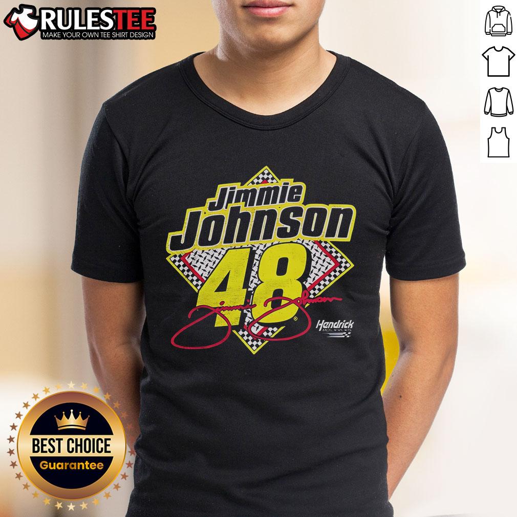 Awesome Hendrick Motorsports Jimmie Johnson 48 T Shirt Awesome Hendrick Motorsports Jimmie Johnson 48 T-Shirt featuring bold graphics and vibrant colors, perfect for racing fans.