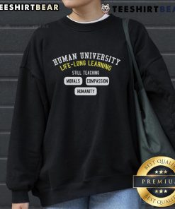 Awesome Human University Life Long Learning Sweatshirt in vibrant colors, perfect for students and lifelong learners.