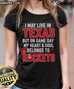 Awesome ladies tee displaying Houston Rockets pride for game day, showcasing Texas spirit and team loyalty.