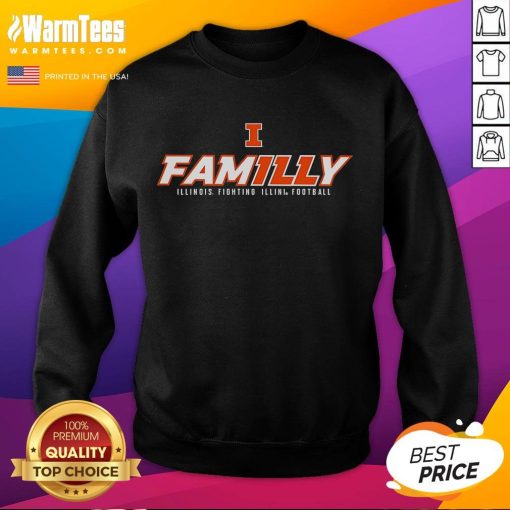 Awesome Illinois Football FamILLy Sweatshirt featuring a bold design perfect for fans and cozy game day wear.