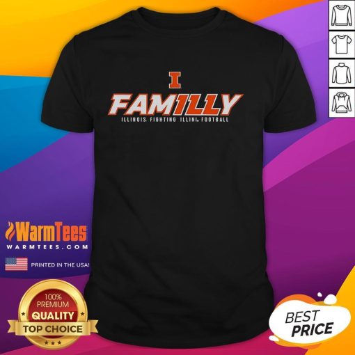 Awesome Illinois Football Family T-Shirt featuring team colors and logo, perfect for game day and family gatherings.