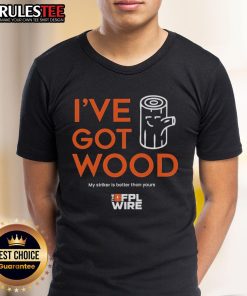 Alt Text: Awesome I've Got Wood My Striker Is Better Than Yours T-Shirt featuring a bold graphic design for sports enthusiasts.