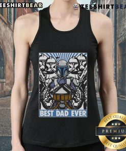 Awesome Jango Fett Best Dad Ever Boba Fett Star Wars tank top design featuring iconic characters in a stylish graphic.