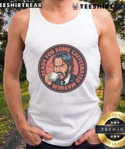 Awesome John Wick Caffeinated Mayhem Tank Top featuring bold graphics and a stylish design for fans of the action movie.