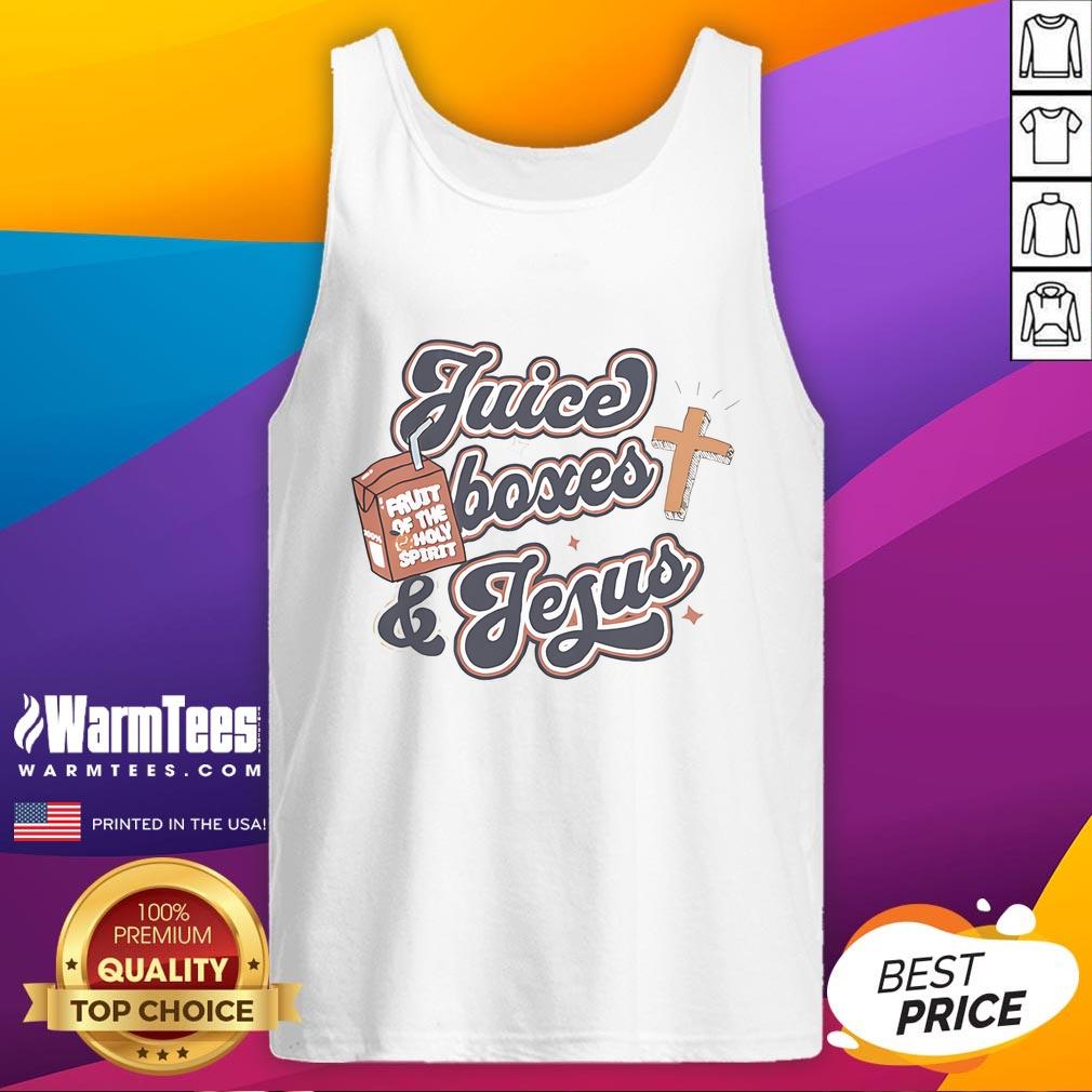 Awesome Juice Boxes And Jesus Tank Top Awesome juice boxes and Jesus tank top design featuring vibrant graphics for trendy summer fashion.