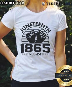Awesome Juneteenth 1965 Free-ish Ladies Tee featuring vibrant design celebrating freedom and heritage.