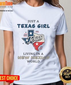 Texas girl in a New Mexico world wearing an Awesome ladies tee, showcasing unique Southwestern style and pride.