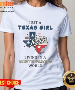 Texas girl graphic tee for women, featuring a stylish design celebrating southern roots in North Dakota.