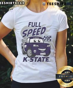 Awesome K-State Wildcats Vive La Fete Full Speed Ladies Tee showcasing vibrant team colors and stylish design.