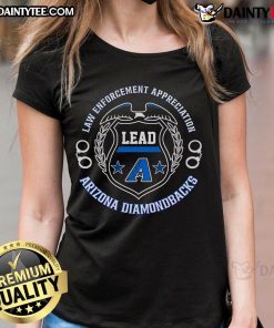 Awesome Law Enforcement Appreciation tee featuring Arizona Diamondbacks logo for ladies, perfect for supporters and fans.