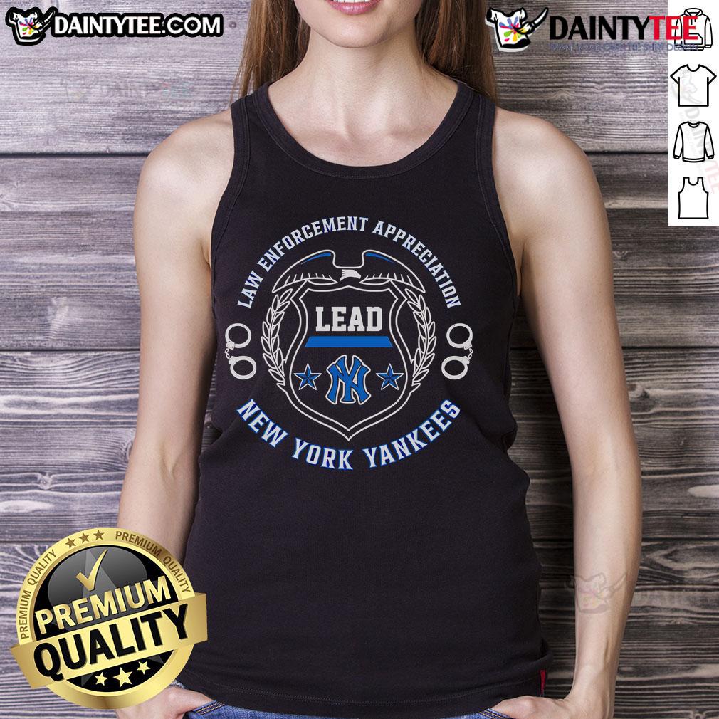 Awesome Law Enforcement Appreciation Lead New York Yankees Tank Top Awesome Law Enforcement Appreciation tank top featuring New York Yankees logo, perfect for supporting local heroes.
