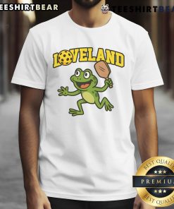 Alt Text: Awesome Loveland Frog Pickleball T-Shirt featuring a fun frog graphic and vibrant colors for pickleball enthusiasts.