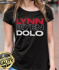Awesome Lynn Biyen Dolo ladies tee featuring a stylish design, perfect for casual wear and fashion enthusiasts.