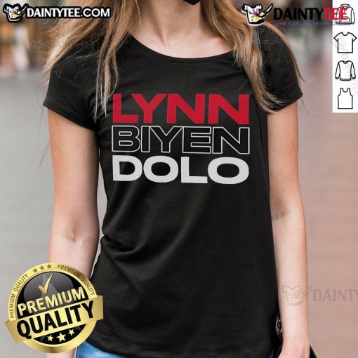 Awesome Lynn Biyen Dolo ladies tee featuring a stylish design, perfect for casual wear and fashion enthusiasts.