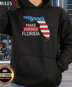 Awesome Make America Florida State Flag Hoodie featuring vibrant colors and patriotic design for proud Floridians.