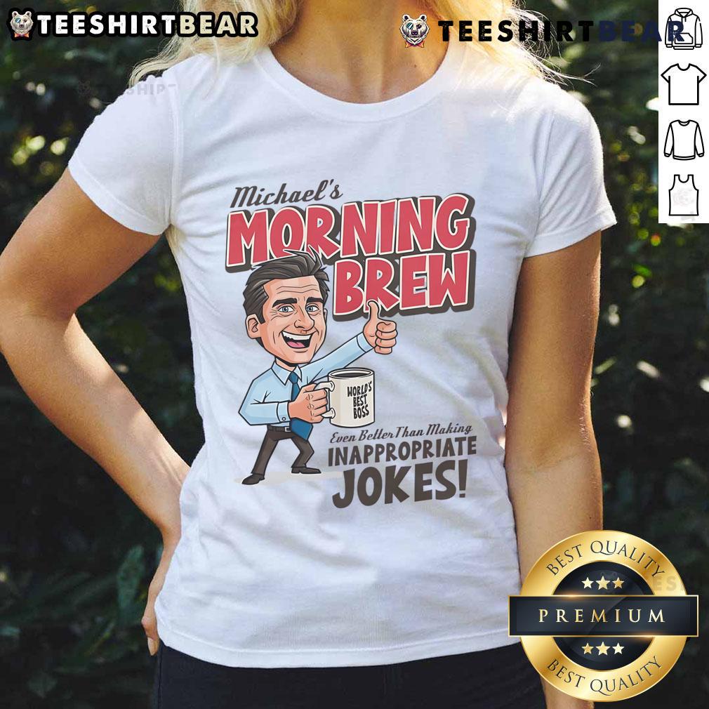Awesome Michael'S Morning Brew Ladies Tee Awesome Michaels Morning Brew Ladies Tee featuring a stylish coffee graphic perfect for coffee lovers and casual wear.
