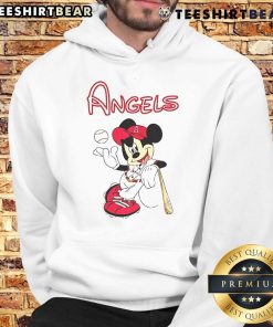 Awesome Mickey Los Angeles Angels baseball hoodie featuring vibrant graphics and comfortable design for fans.
