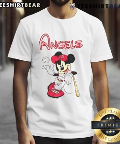 Awesome Mickey Los Angeles Angels baseball T-shirt featuring vibrant graphics and a comfortable fit for fans.