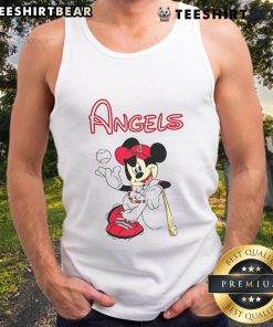 Awesome Mickey Los Angeles Angels baseball tank top featuring a vibrant design, perfect for fans and summer wear.
