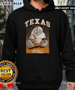 Awesome Mickey Mouse Texas Longhorns football fan hoodie featuring vibrant colors and fun graphic design.