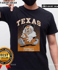 Awesome Mickey Mouse Texas Longhorns football fan T-shirt featuring a playful design for sports enthusiasts.