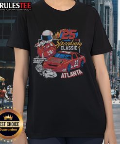 Awesome MLB Speedway Classic 2025 Atlanta Braves ladies tee featuring vibrant team colors and stylish design.