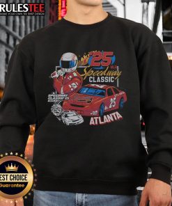 Alt Text: Awesome MLB Speedway Classic 2025 Atlanta Braves sweatshirt featuring bold team logo and stylish design.