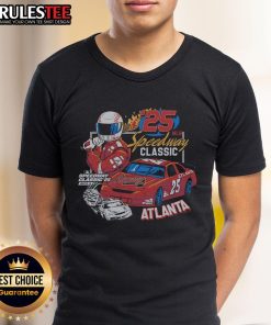 Awesome MLB Speedway Classic 2025 Atlanta Braves T-Shirt featuring vibrant team colors and stylish design for fans.
