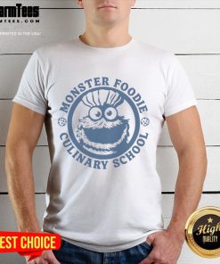 Awesome Monster Foodie Culinary School Cookies Monster T-Shirt featuring a playful cookie design and vibrant colors.