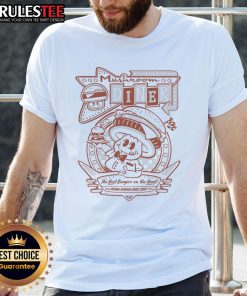 Awesome Mushroom Diner T-Shirt featuring world-famous burgers since 1996, perfect for burger lovers on the road.