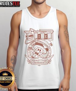 Alt Text: Awesome Mushroom Diner tank top showcasing world-famous burgers, established 1996, perfect for food lovers on the road.