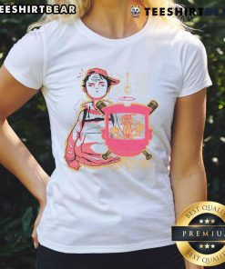 Awesome Naota Nandaba teenage angst design on a FLCL Fooly Cooly ladies tee, perfect for anime fans.
