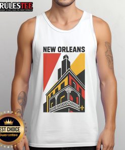 Stylish Awesome New Orleans Art Deco tank top featuring vibrant colors and geometric patterns, perfect for summer fashion.