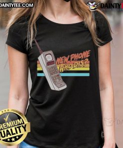 Awesome New Phone Who Dis Retro Ladies Tee featuring a fun graphic design, perfect for casual wear and phone lovers.