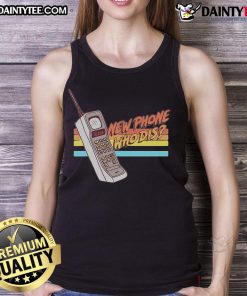 Awesome New Phone Who Dis Retro Tank Top featuring vibrant colors and a playful design for stylish summer wear.