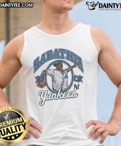 Alt Text: Stylish CC Sabathia tank top featuring New York Yankees logo, perfect for baseball fans and summer wear.