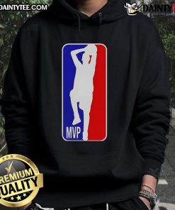 Alt Text: Awesome Nikola Jokic MVP shooting basketball logo hoodie in stylish design, perfect for fans and sports enthusiasts.