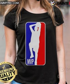 Alt Text: Awesome Nikola Jokic MVP shooting basketball logo on a stylish ladies tee, perfect for fans and sports enthusiasts.