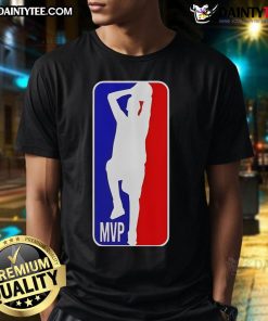 Awesome Nikola Jokic MVP shooting basketball logo T-shirt featuring a stylish design for fans of the Denver Nuggets.