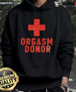 Awesome Orgasm Donor Plus Hoodie in vibrant colors, perfect for casual wear and expressing fun personality.