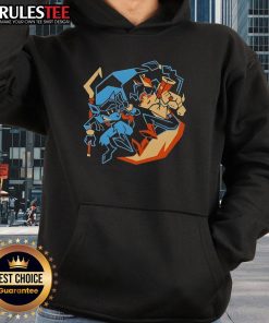 Alt Text: Awesome Outlaw Duo Sly Cooper Hoodie featuring Sly Cooper and Bentley designs in vibrant colors.