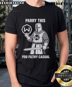 Awesome Parry This You Filthy Casual Windscribe Logo T-Shirt design featuring a bold logo on a stylish tee.