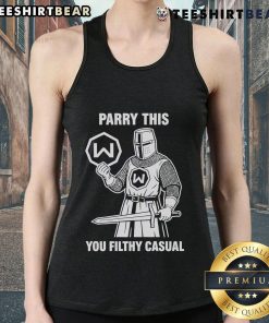 Awesome Parry This You Filthy Casual Windscribe Logo Tank Top showcasing a stylish design for casual wear enthusiasts.