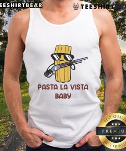 Awesome Pasta La Vista Baby Tank Top featuring a fun pasta graphic and vibrant colors, perfect for casual summer wear.