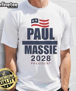 Awesome Paul Massie 2028 President T-Shirt featuring bold graphics and a patriotic design for campaign supporters.