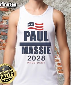 Awesome Paul Massie 2028 President tank top featuring a bold design, perfect for supporters of the presidential campaign.
