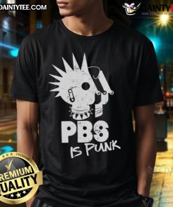 Awesome PBS Is Punk T-Shirt featuring bold graphics and vibrant colors, perfect for punk music fans and PBS supporters.