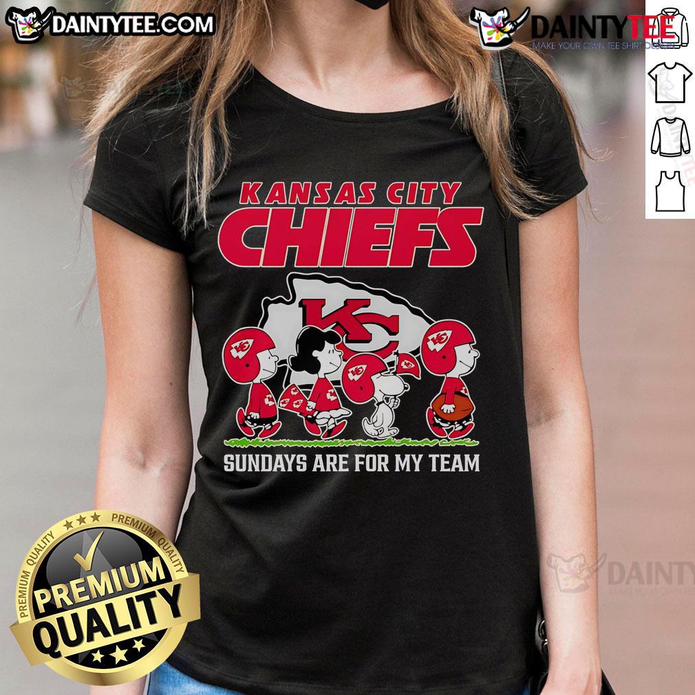 Awesome Peanuts Kansas City Chiefs Sundays Are For My Team Ladies Tee Awesome Peanuts Kansas City Chiefs Sundays Are For My Team ladies tee featuring team colors and logo, perfect for game day.